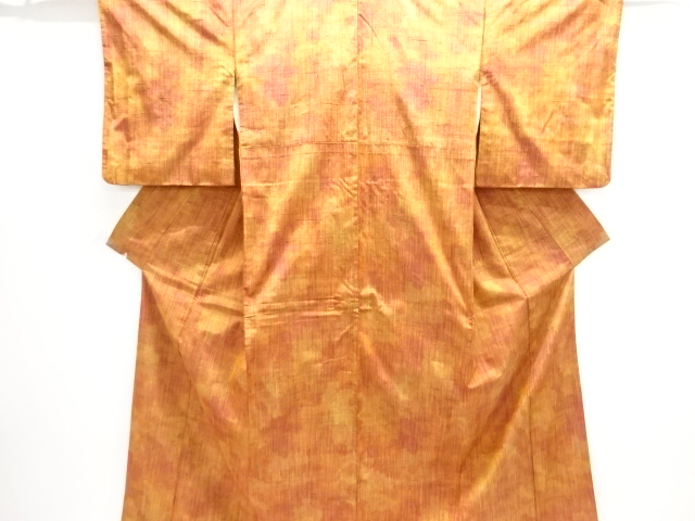 JAPANESE KIMONO / ANTIQUE KIMONO / SILK / WOVEN ABSTRACT